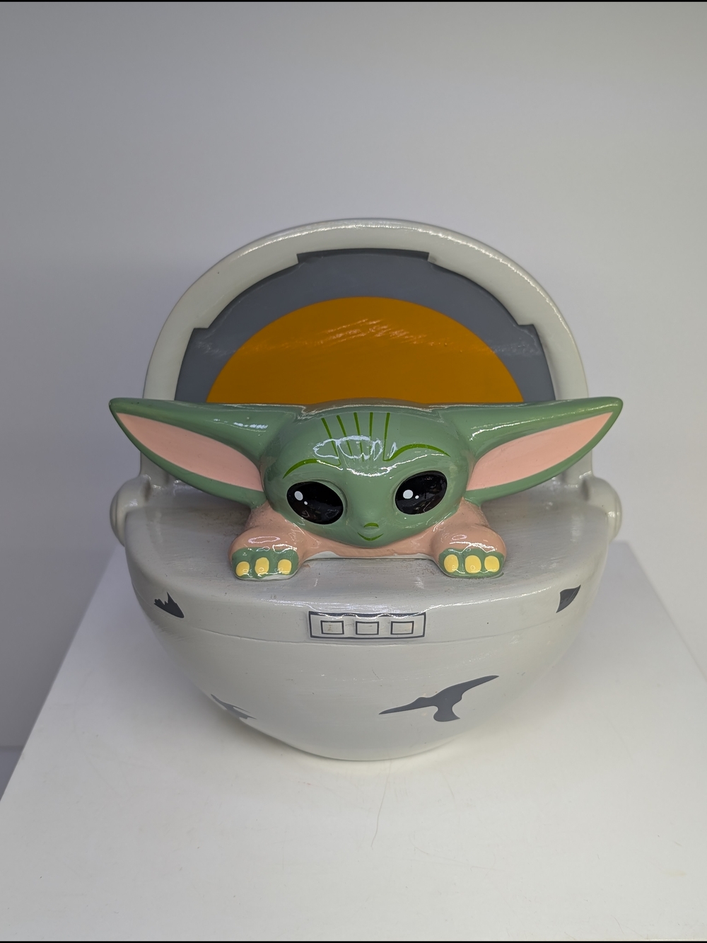 Star Wars Mandalorian Grogu Baby Yoda Ceramic Piggy Bank Lucas Films